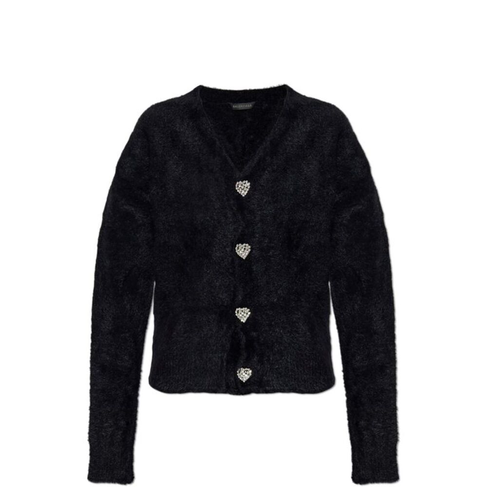 Cardigan with buttons embellished with sparkling crystals